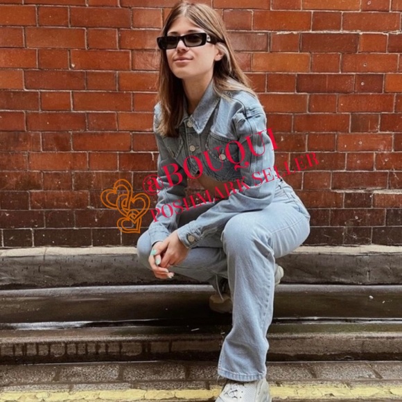 BLOGGERS FAV ZARA LONG SLEEVES CROPPED DENIM JEANS JACKET - Picture 15 of 15